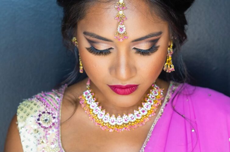 Indian Bride with Luxury Makeup by Kristy's Artistry Design Team" Title: "Indian Bride with Luxury Makeup