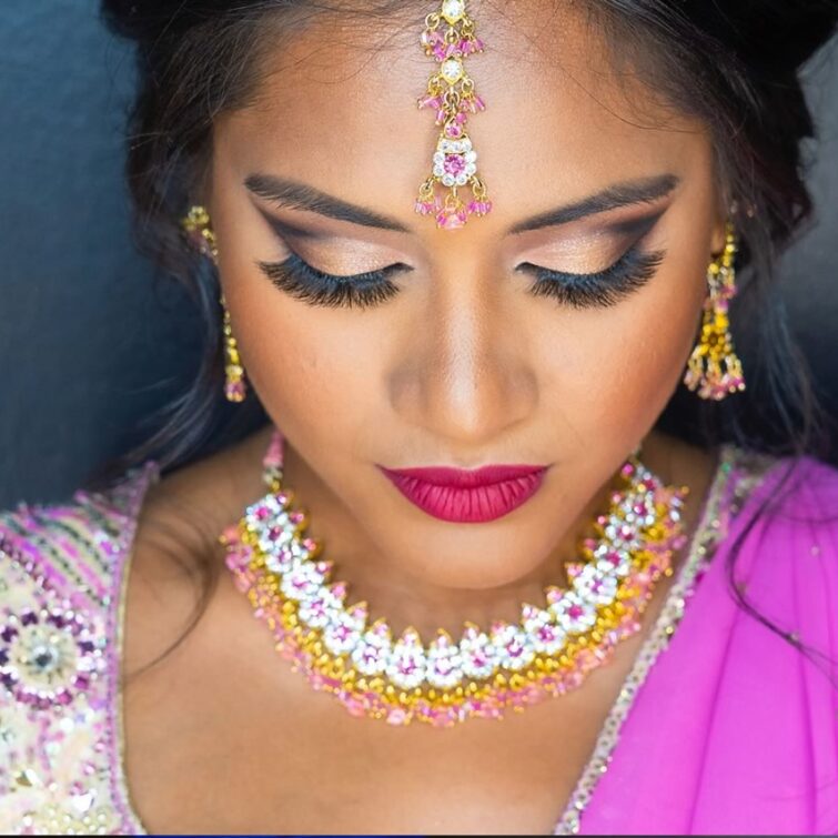 Indian Bride with Luxury Makeup by Kristy's Artistry Design Team" Title: "Indian Bride with Luxury Makeup