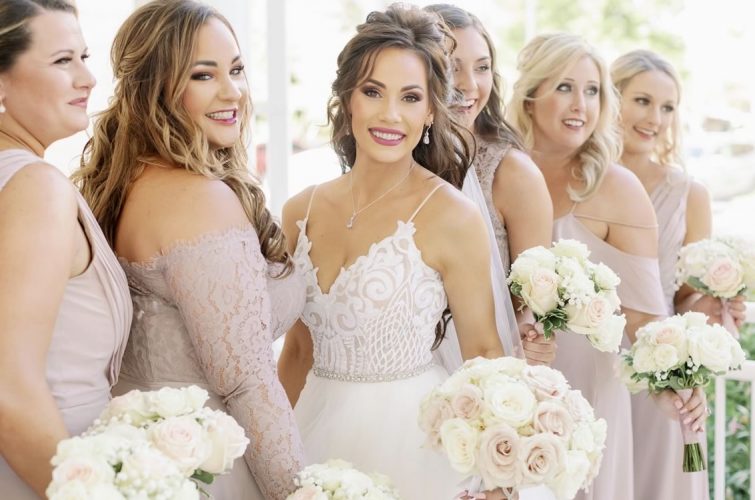 Luxury Makeup for Bridal Parties - Stunning Bride with Bridesmaids