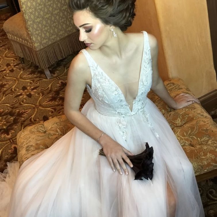Luxury Makeup and Intricate Updo by Kristy's Artistry Design Team for Bride