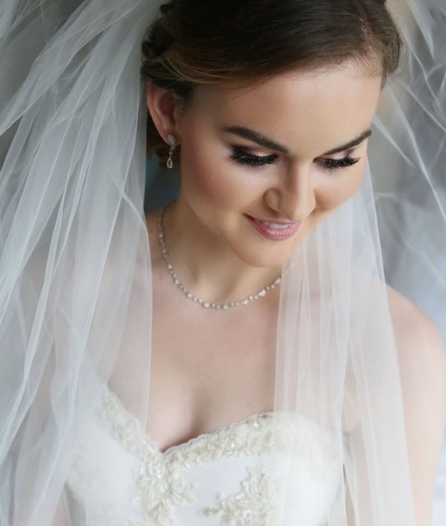 Bride's Close-up Showing Beautiful Wedding Makeup - Kristy's Artistry Design Team
