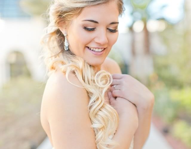 Blonde Bride with Down Do: Classic Wedding Makeup by Kristy's Artistry Design Team