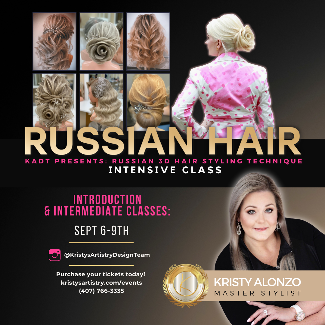 Russian 3D Hair Styling Technique Intensive Class - Kristys Artistry Design  Team