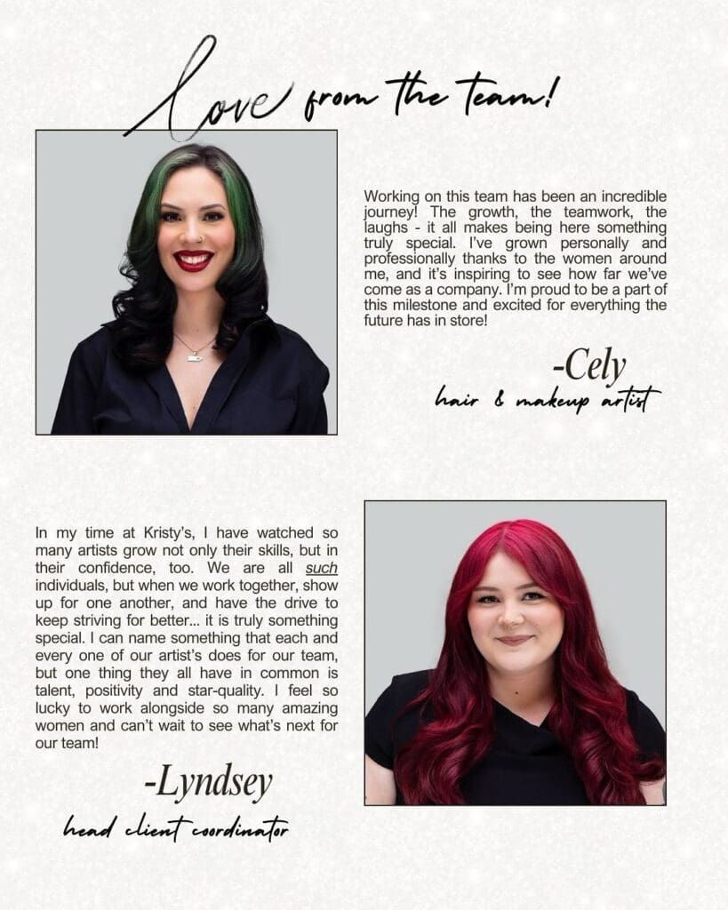 Hairstylists and makeup artists Orlando glam team