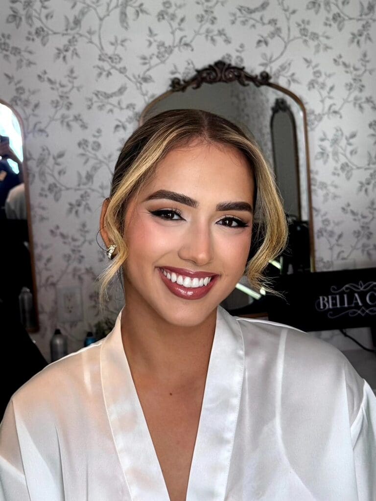 Summer wedding glam for Florida bridal makeup