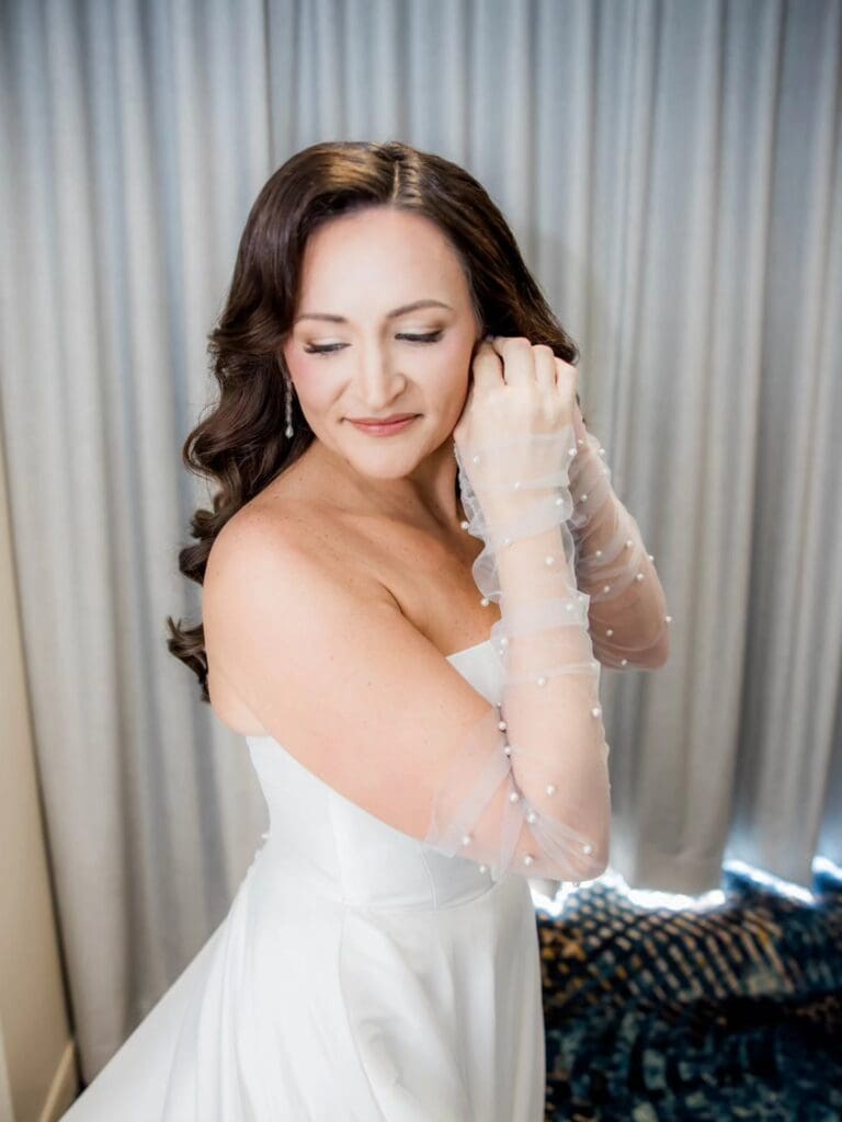 Wedding waves hair down in Central Florida